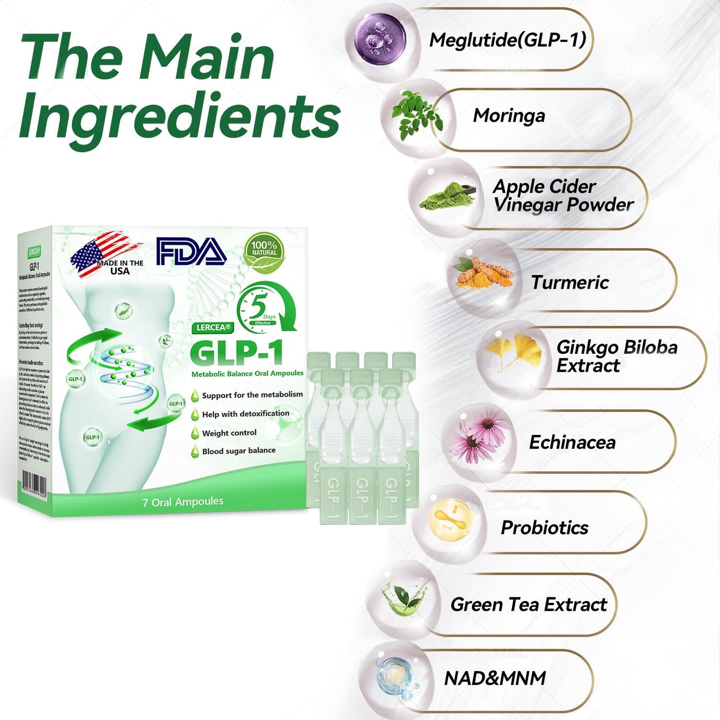 30% OFF🎁🎁𝐋𝙀𝑹𝐂𝗘𝗔® 𝑮𝗟𝐏-𝟭 Metabolic Balance Oral Ampoules👩‍⚕️